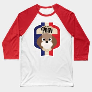 PGBV - Distressed French Petit Basset Griffon Vendeen Beer Label Design Baseball T-Shirt